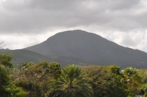 Mount Nevis sits at the centre of the volcanic island of Nevis, which has reserves of geothermal energy. Nevis is the smaller island of the pair, known as the Federation of St. Kitts and Nevis. Credit: Desmond Brown/IPS