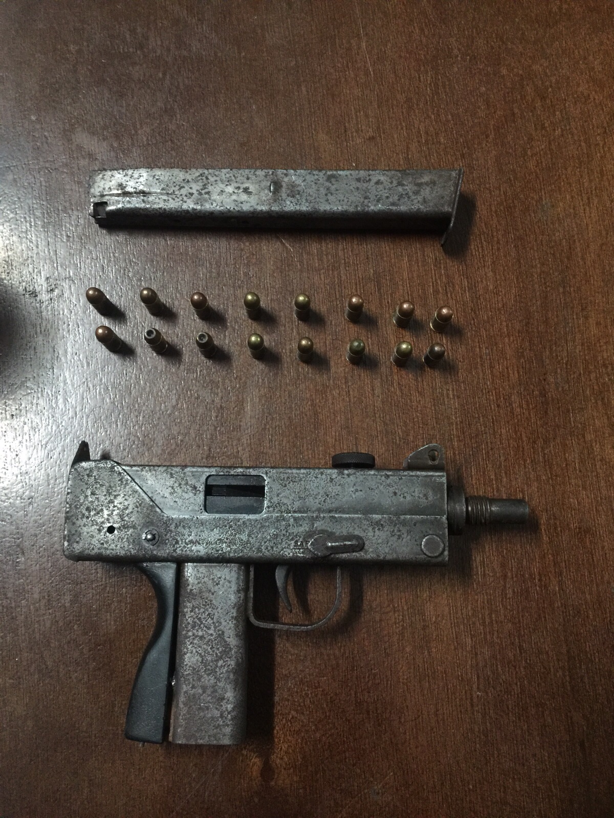 M-12 pistol and rounds seized during stop and search 03 January 2016