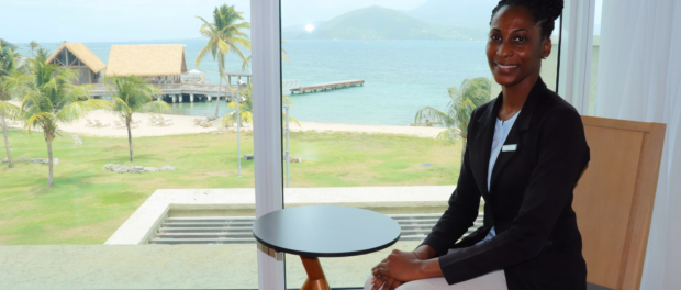 Mrs. Trevaine Jones, first Kittitian to transfer to United States from Park Hyatt St. Kitts