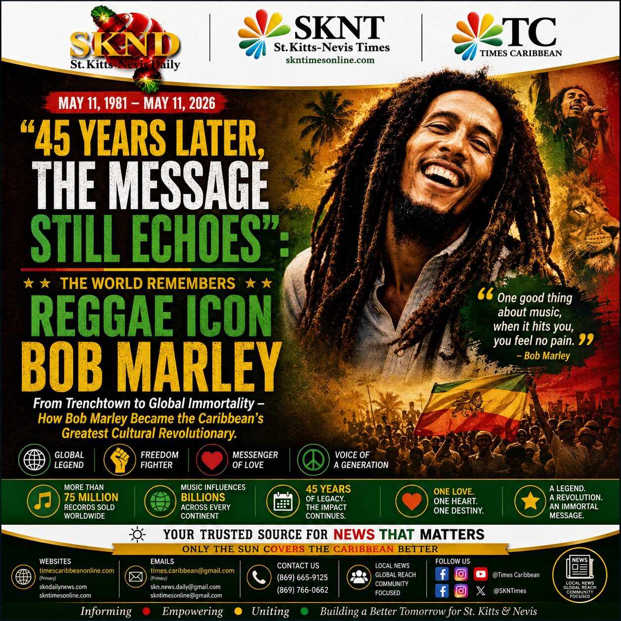 “45 YEARS LATER, THE MESSAGE STILL ECHOES”: THE WORLD REMEMBERS REGGAE ...