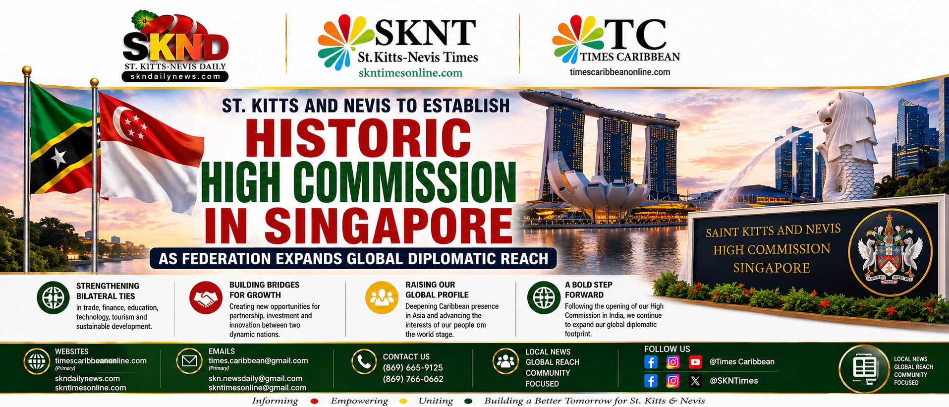 ST. KITTS AND NEVIS TO ESTABLISH HISTORIC HIGH COMMISSION IN SINGAPORE AS FEDERATION EXPANDS GLOBAL DIPLOMATIC REACH