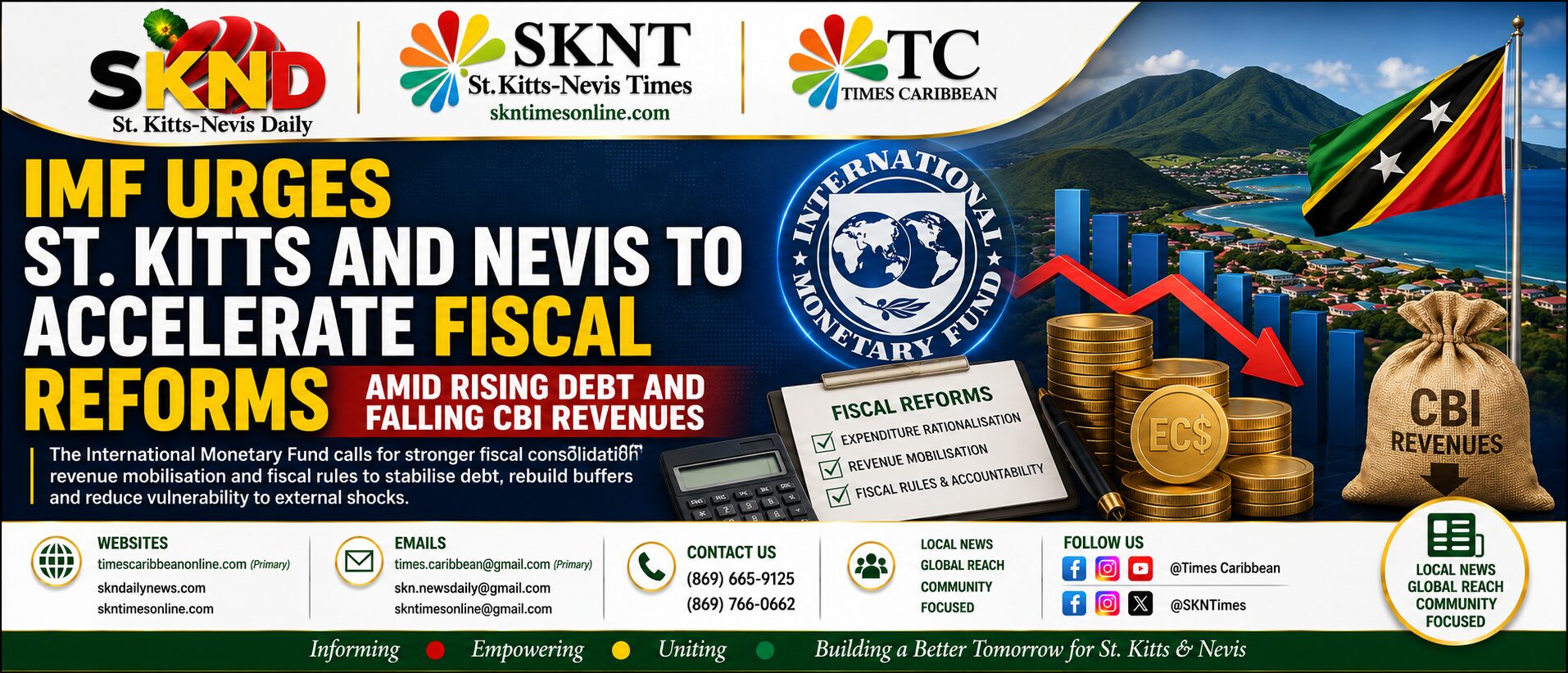 IMF Urges St. Kitts and Nevis to Accelerate Fiscal Reforms Amid Rising Debt and Falling CBI Revenues