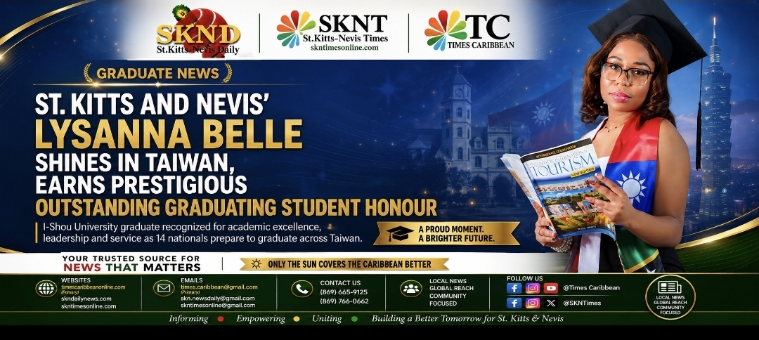ST. KITTS AND NEVIS’ LYSANNA BELLE SHINES IN TAIWAN, EARNS PRESTIGIOUS OUTSTANDING GRADUATING STUDENT HONOUR