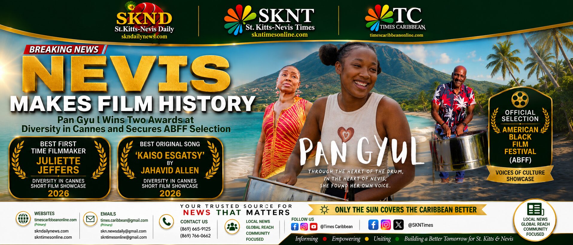 Nevis Makes Film History as Pan Gyul Wins Two Awards at Diversity in Cannes and Secures ABFF Selection