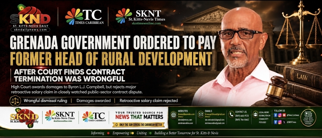 Grenada Government Ordered to Pay Former Head of Rural Development After Court Finds Contract Termination Was Wrongful